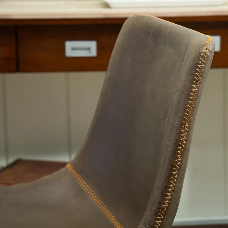 Thekenhocker aus PU-Leder, Antikbraun, 2er-Set