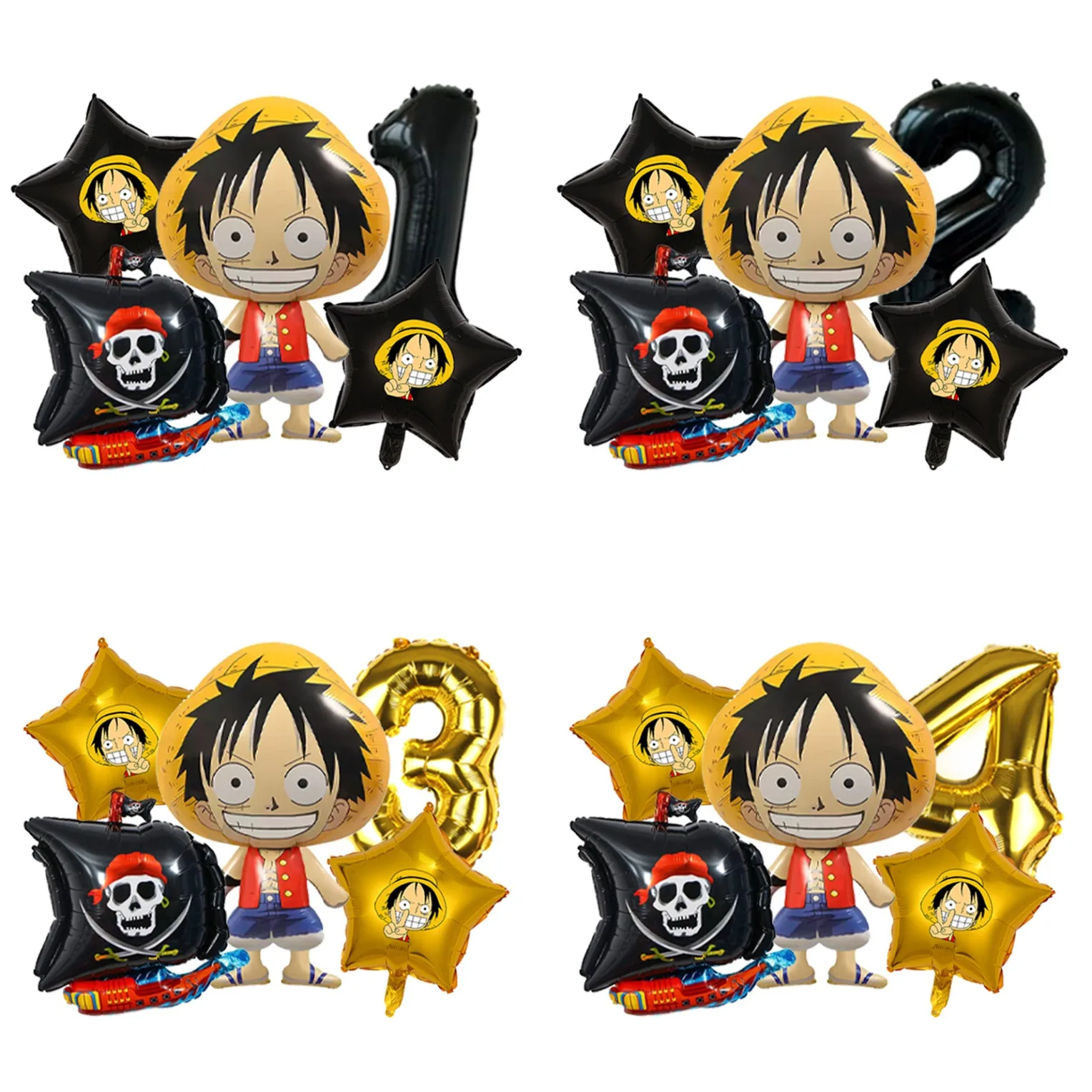 One Piece Going Merry Pirate Ship Foil Balloon Supershape Mylar for Anime Birthday Party Photo Prop Decoration