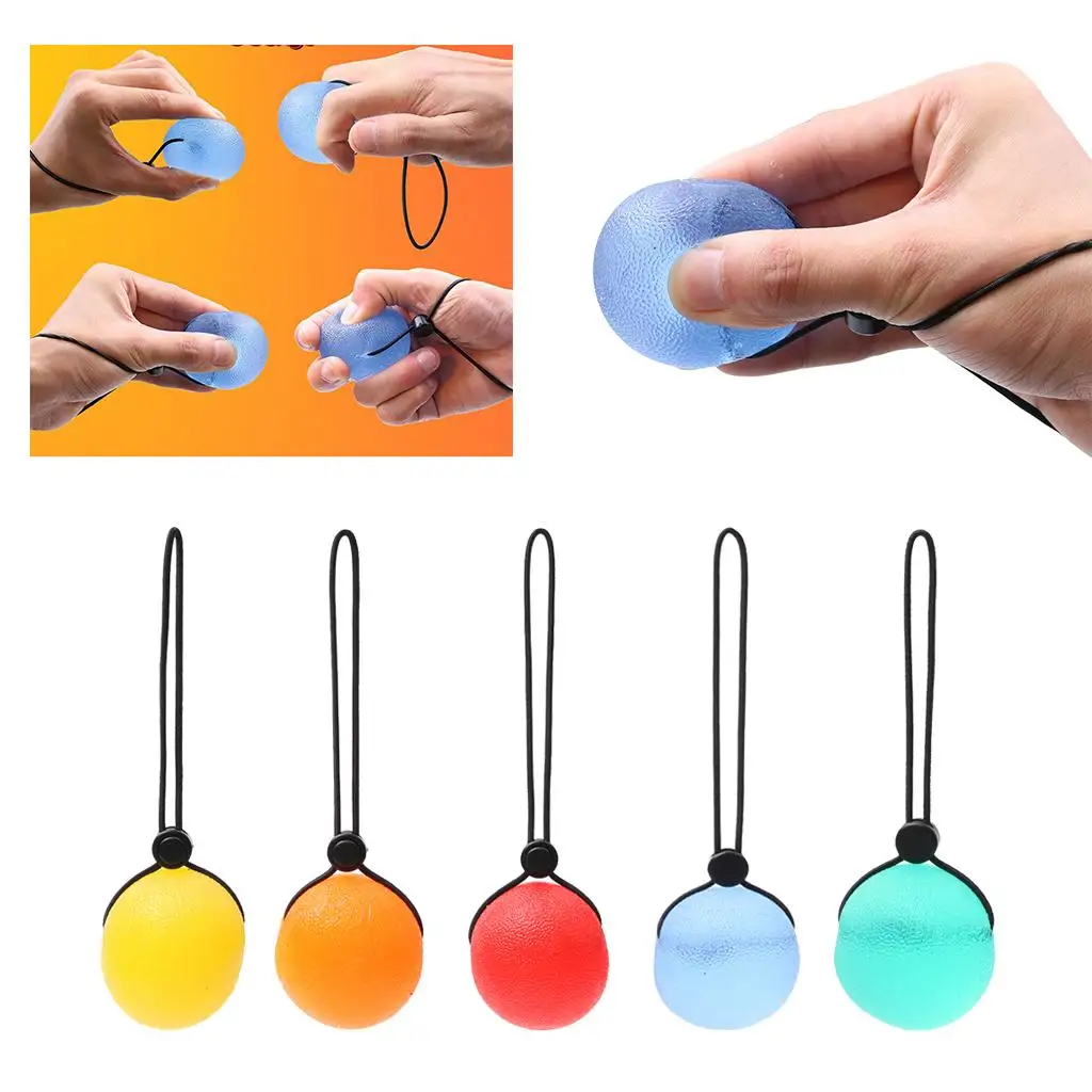 Hand Finger Grip Ball Textured Silicone Exercise Squeeze Ball Muscle Massage Ball for Rehabilitation