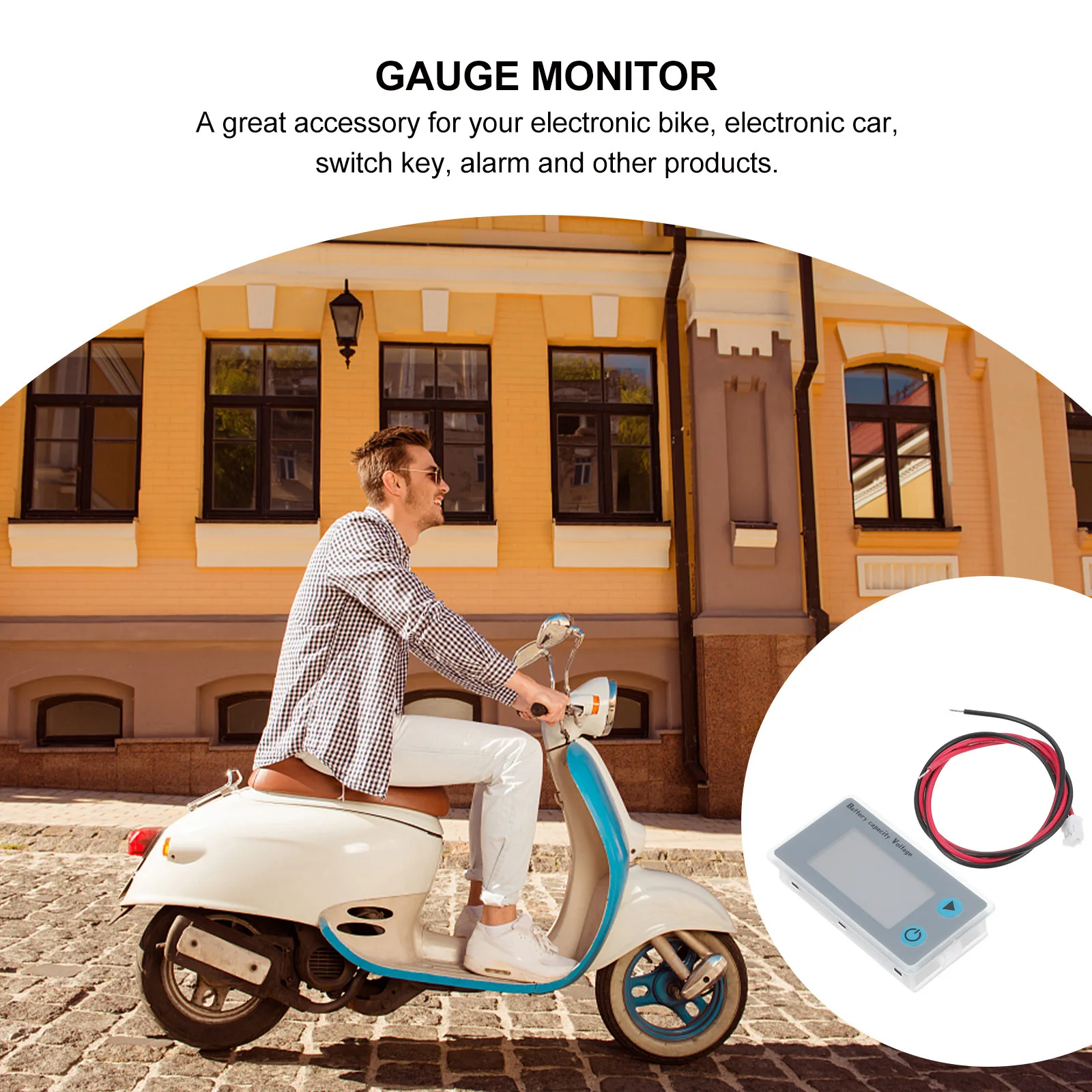 

1Pcs Level Indicator Small Light Weight Easy Install for Motorbike Electronic Car Key Alarm Voltage Indicator Power