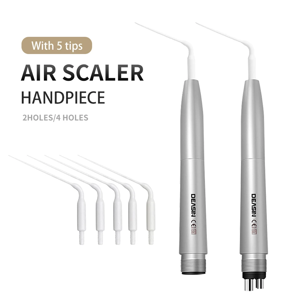 2/4 Holes Dent al Activation Irrigation Perio Scaling Air Scaler Handpiece With 5 tips Tooth Cleaner den tistry Tools essentials