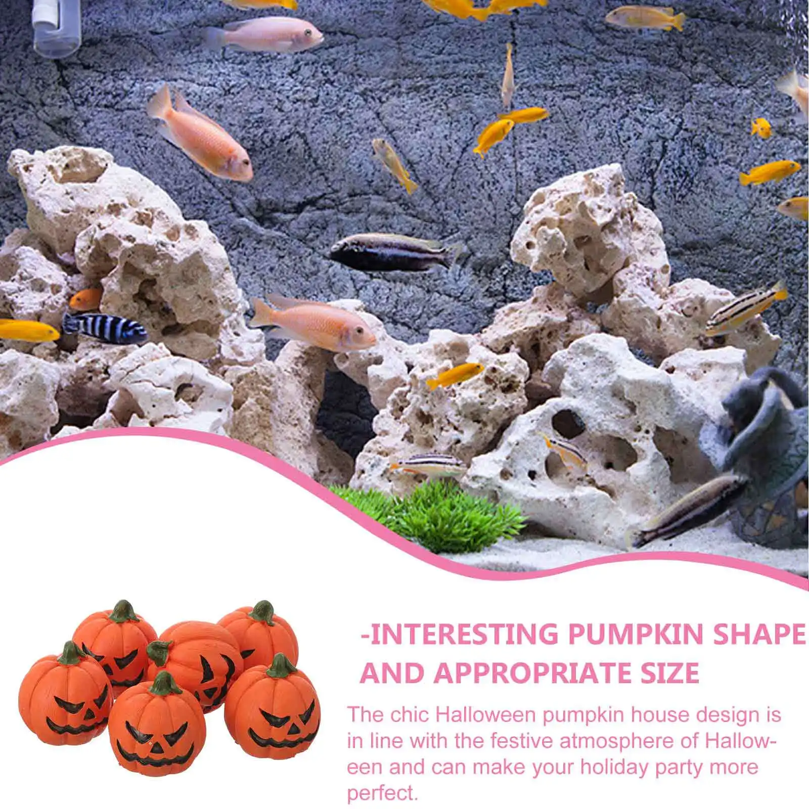 

6Pcs Halloween Resin Pumpkins Mini Pumpkin Decorations Party Micro Landscape Home Desktop Adornments Halloween Scene Layout