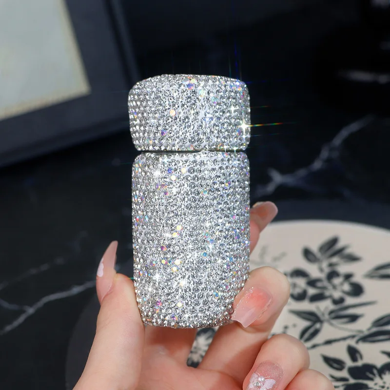 

Diamond-encrusted Plastic Acrylic Sealed Bottle, Diamond-encrusted Portable Plastic Dispensing Bottle