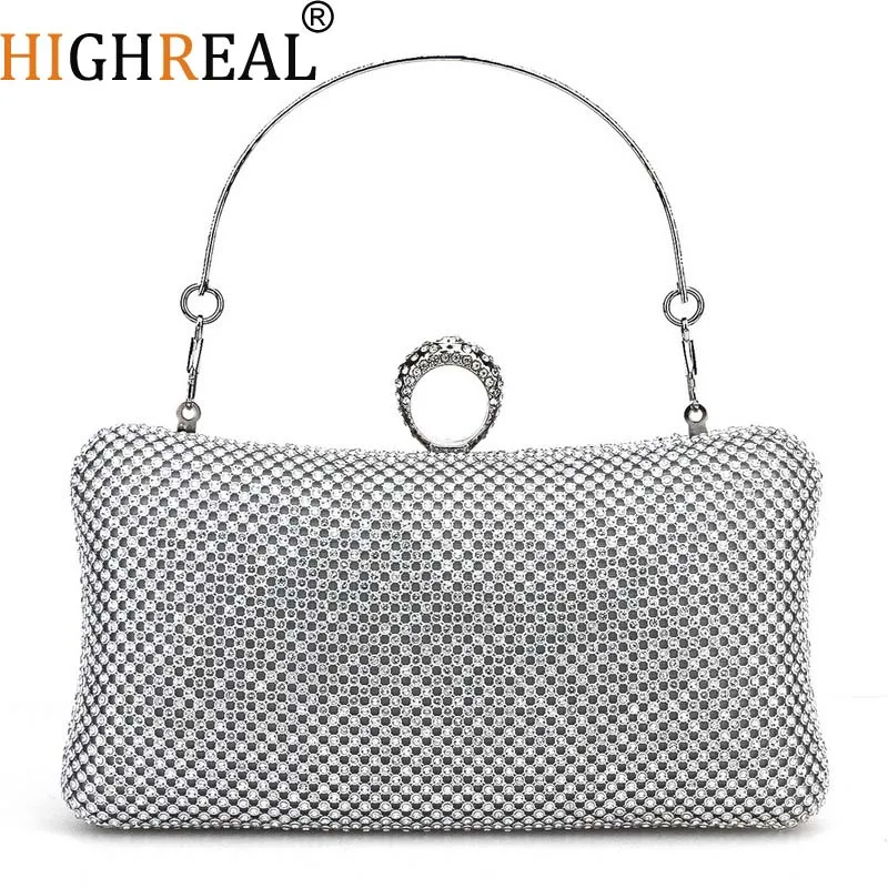 

Fashion Clutch Handbag Ladies Evening Party Clutch Bag Chain Women Wallet Purse for Cellphone Lipstick Wedding Clutch Silver