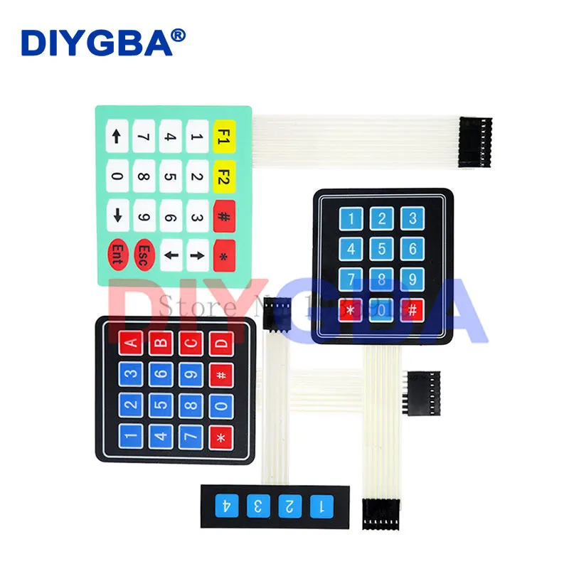 10pcs/lot 1*4 3*4 4*4 4*5 Matrix Array/Matrix Keyboard 16 Key Membrane Switch Keypad for arduino 1x4 3x4 4x4 4x5