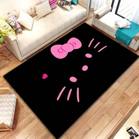 Sanrio Hello Kitty Pattern Carpets Bedroom Play Mats Rug Bedroom Decor Carpet Livingroom Rug Crawl Mat Christmas Gift Rug