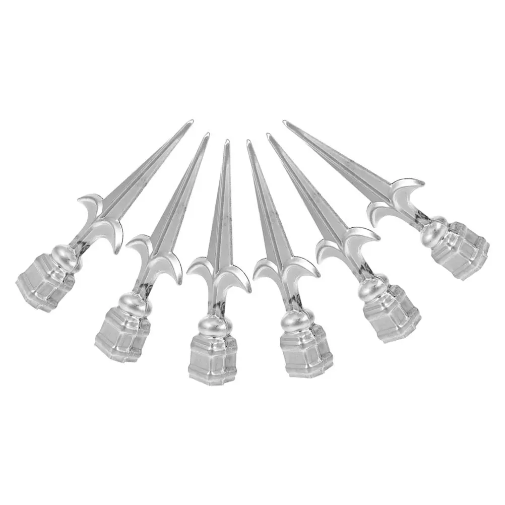 

6Pcs Fence Finials Iron Heavy Duty Outdoor Post Caps Decorative Railing Post Covers Metal Fence Toppers Durable