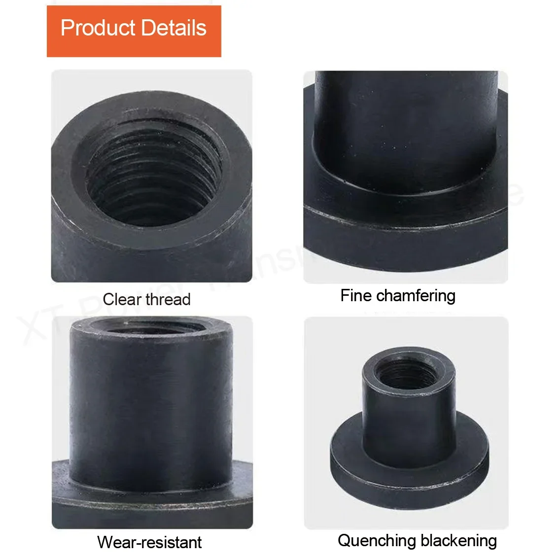 1Pcs T12 T14 T16-T40 45# Steel Trapezoidal Flange Nut Pitch 3-8mm Left/Right Hand Thread for Lead Screw CNC Hydraulic Systems