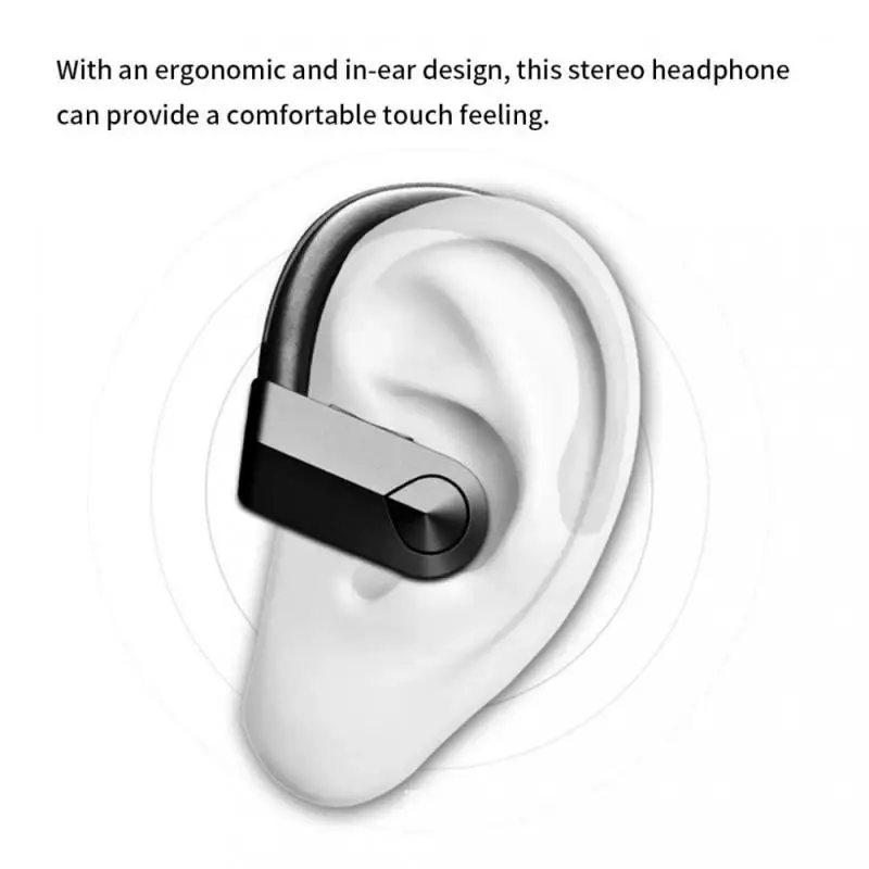 bluetooth-compatible Earphone Wireless Ear Hook Headphone sport headset bass Bass headphones with Mic for