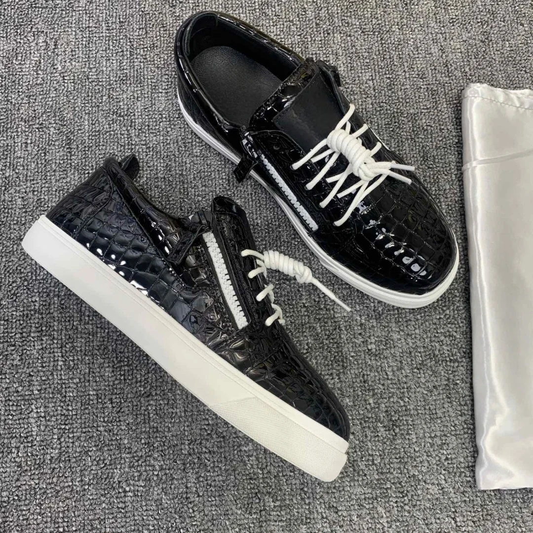 

Top Quality Casual Sneakers for Men Brand Designer Women Tennis shoes Luxury Genuine Leather GZ Loafers Sports shoes 35-48 G1654