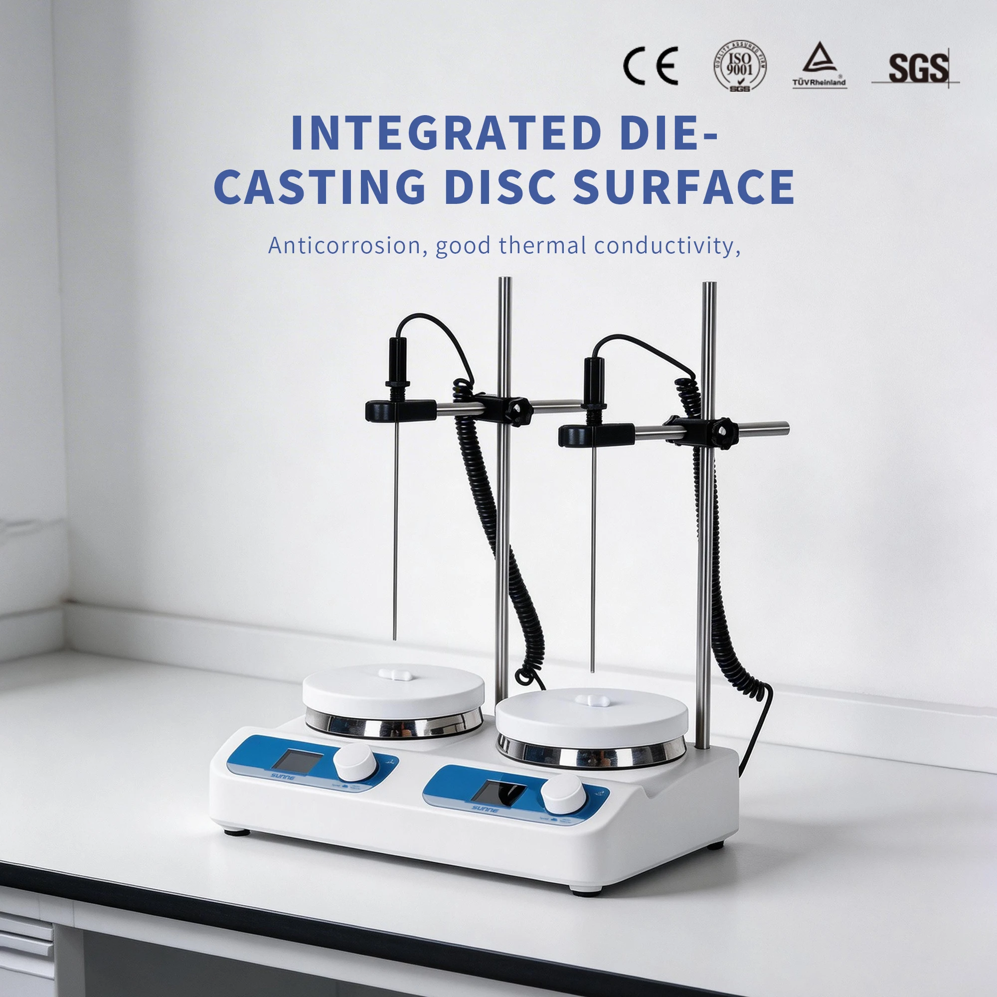 2026 new laboratory instrument 2/4-position heating plate multi position heating plate magnetic stirrer