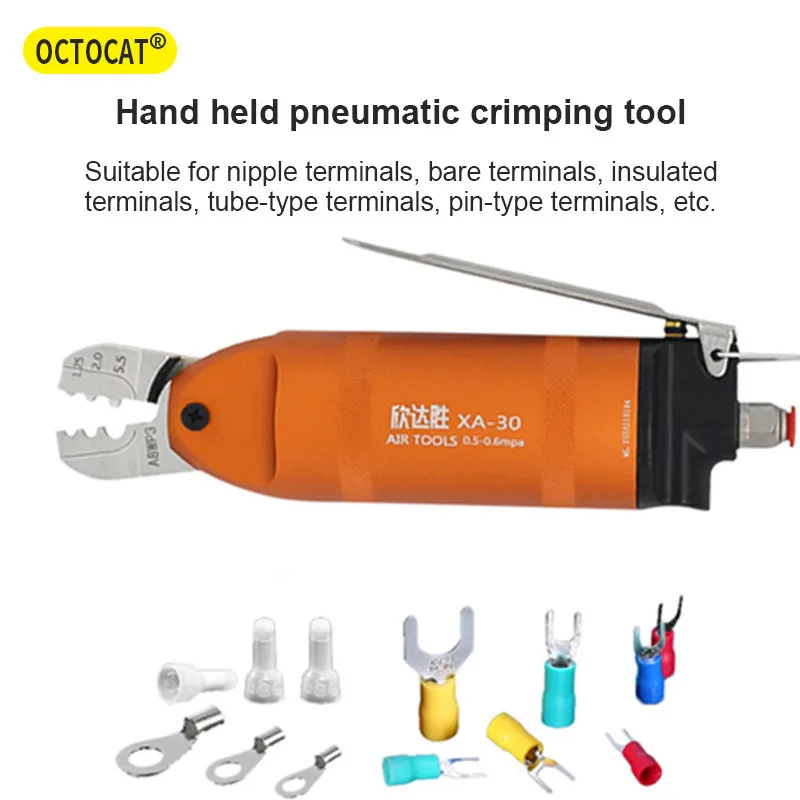 Pneumático Friso Alicate Ferramentas Cortador de Tesoura Crimper Metal para Conector de Fio Terminal Nipper Peças Braçadeira Tesoura Cabeça do Corpo ar