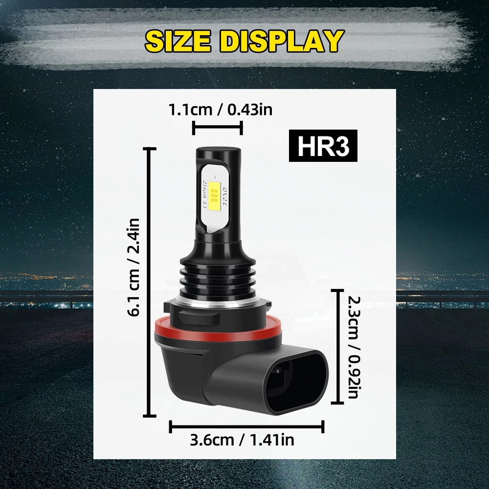 2Pcs LED Headlight Bulbs For Honda Rancher Rubicon Fourtrax Foreman TRX420 TRX500 Plug-N-Play 12V 90W 6000K White Super Bright