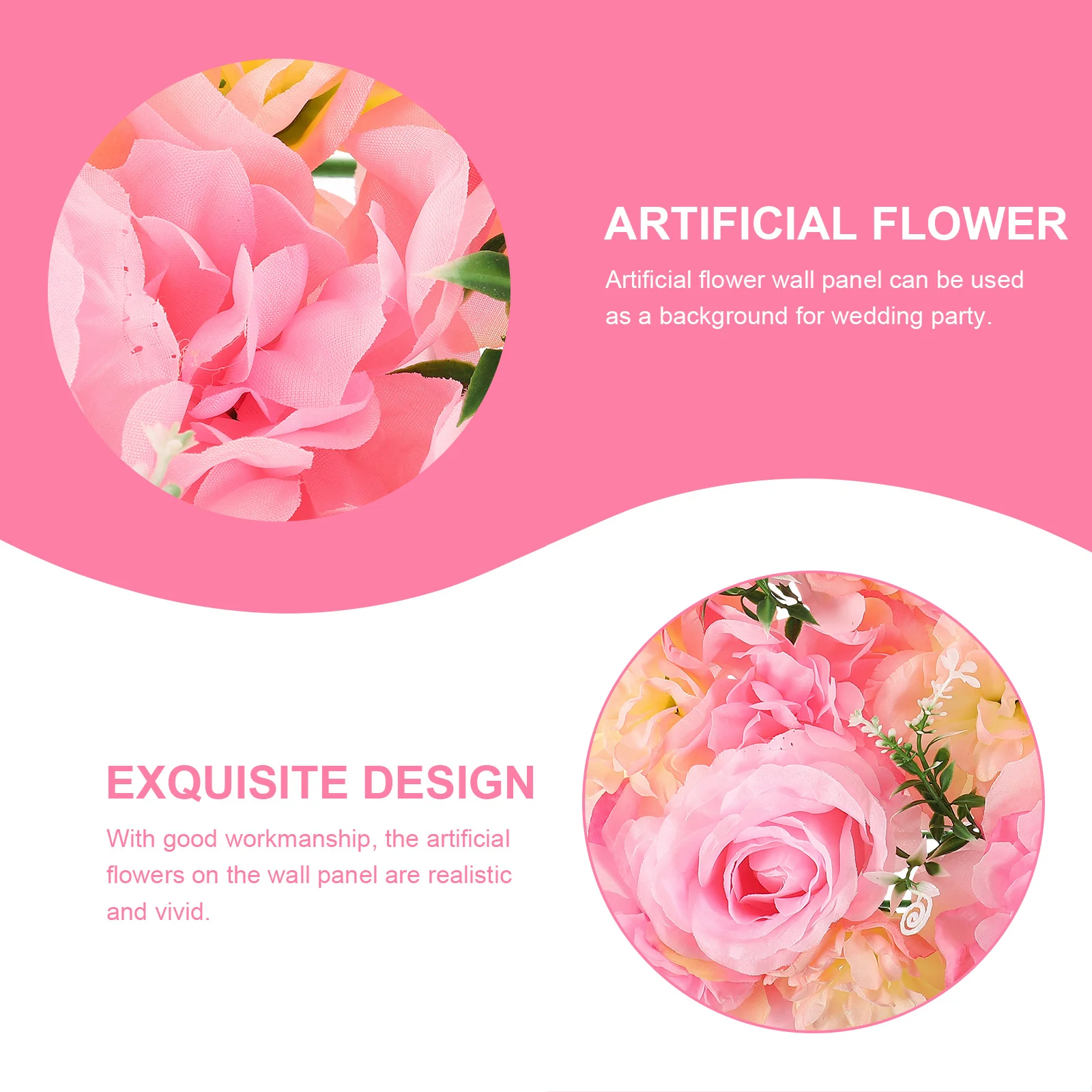 

Artificial Flower Wall Panel Silk Rose Flower Backdrop Wedding Wall Floral Decor Restaurant Party Artificial Rose