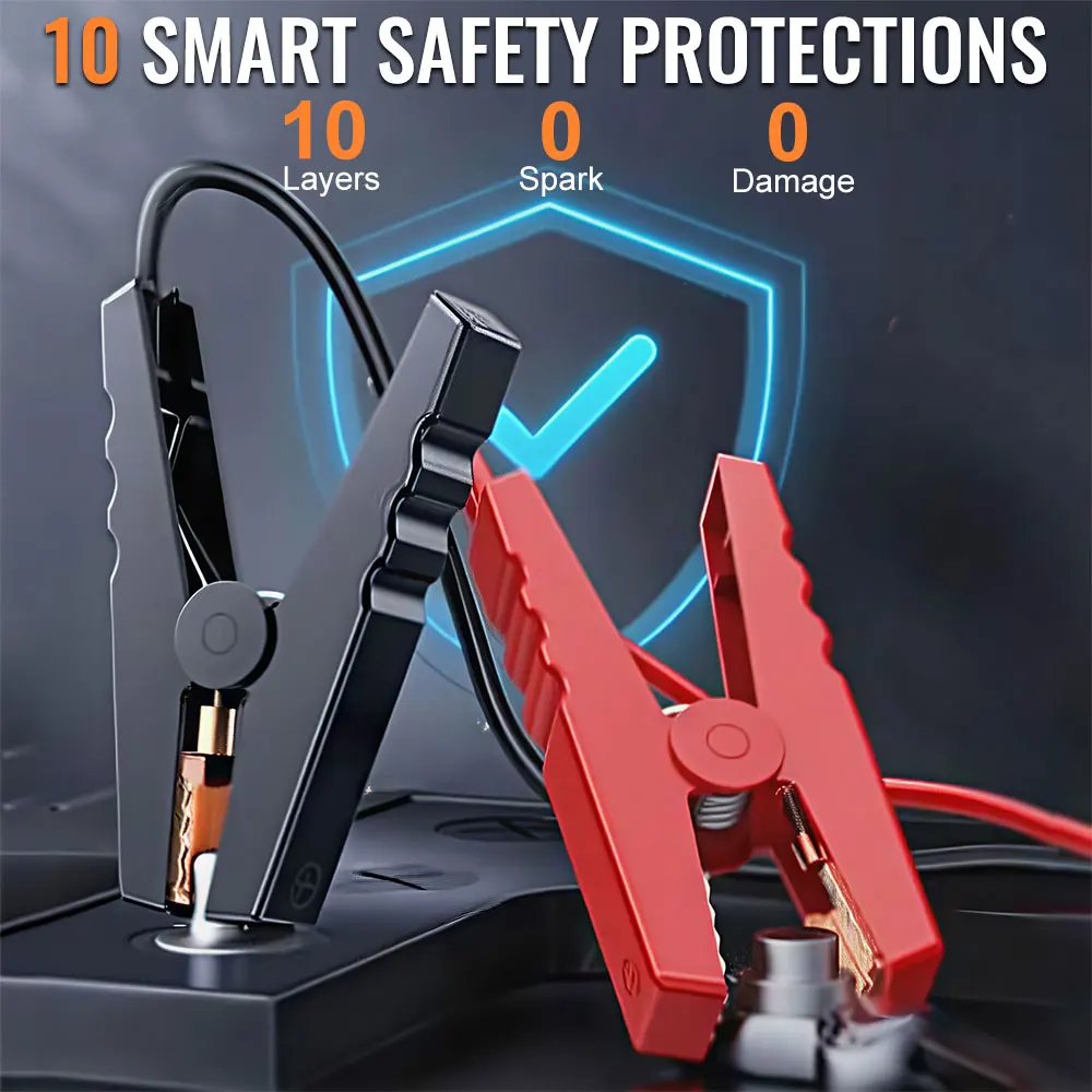 Аварийное зарядное устройство для активного отдыха, внешний аккумулятор, устройство автоматического запуска, аварийный запуск, автомобильный аккумулятор, стартер, автомобильный стартер, воздушный насос