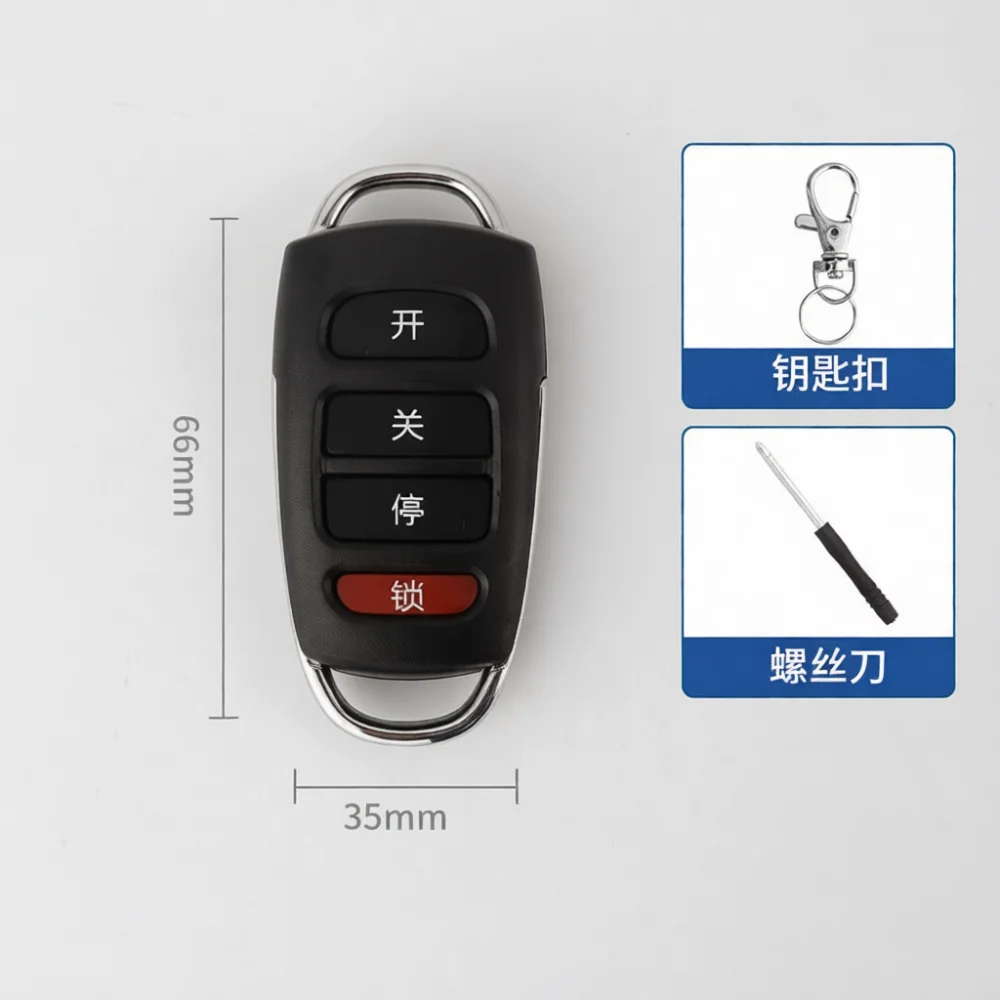 Universal Garage Door Remote Control Multi Frequency Cloning Key Fob For Gate Rolling Shutter Door Electric Barrier Opener