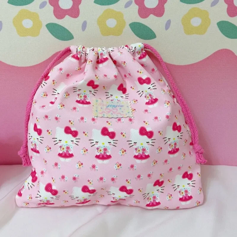Sanurgente Hello Kitty Proximity Wstring Cartoon Sac à main portable, Sac anti-poussière, Emballage cadeau, Mariage, Noël, Rangement, Maison, Organiser
