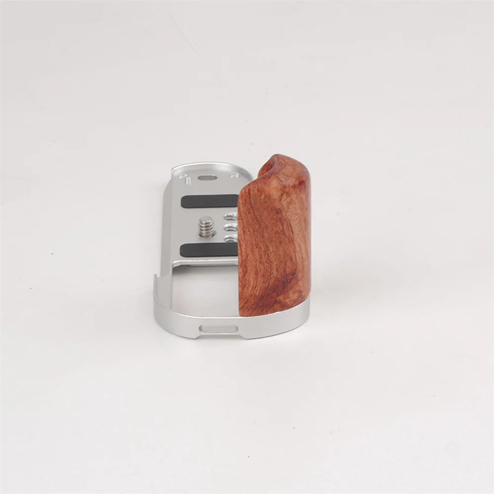 Pegangan kamera dengan pelat rilis cepat untuk FUJIFILM XT50 pegangan kayu Vintage l-bentuk aksesoris pegangan kamera mikro