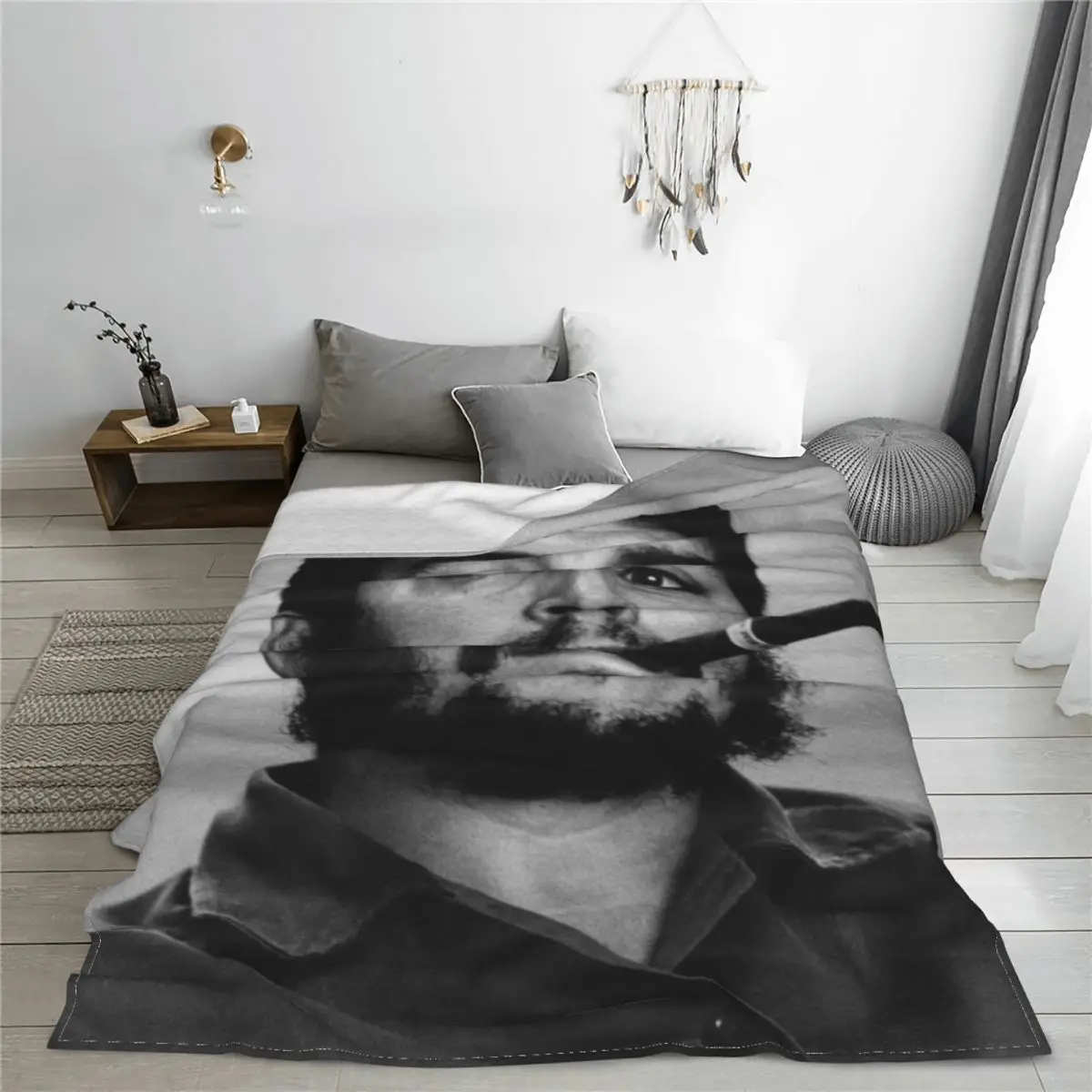 Che Guevara Blanket Cover Coral Fleece Plush Cuba Revolutionist Lightweight Thin Throw Blanket for Bedding Couch Bed Rug