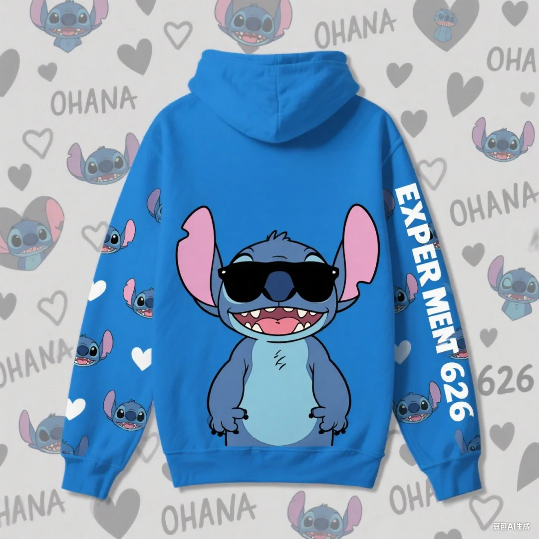 Disney Stitch graphic hoodie 3D Print Autumn Fashion Leisure Sweatshirts Y2K Children's Hoodies Men's And Women's Hoodies