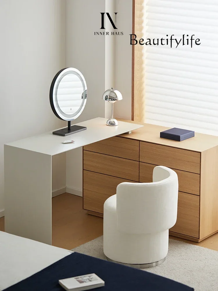

Dresser Chest of Drawers Integrated Log Modern Oak Bedroom Makeup Table