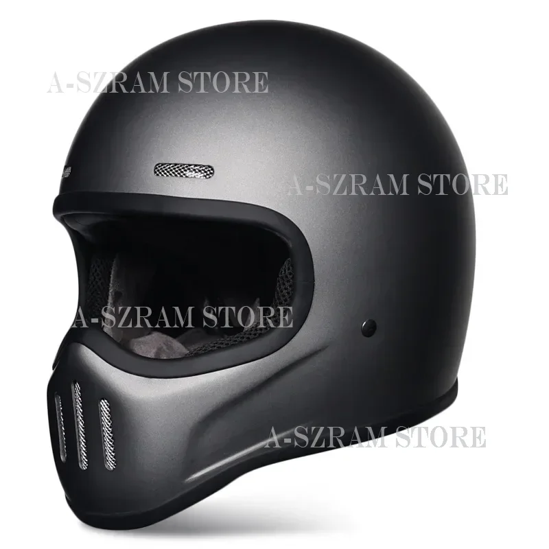 

Orz Fiberglass Reinforced Plastic Small Helmet Body Retro Motorcycle Cruising Pedal Locomotive Full Face Helmet Hat Bluetooth