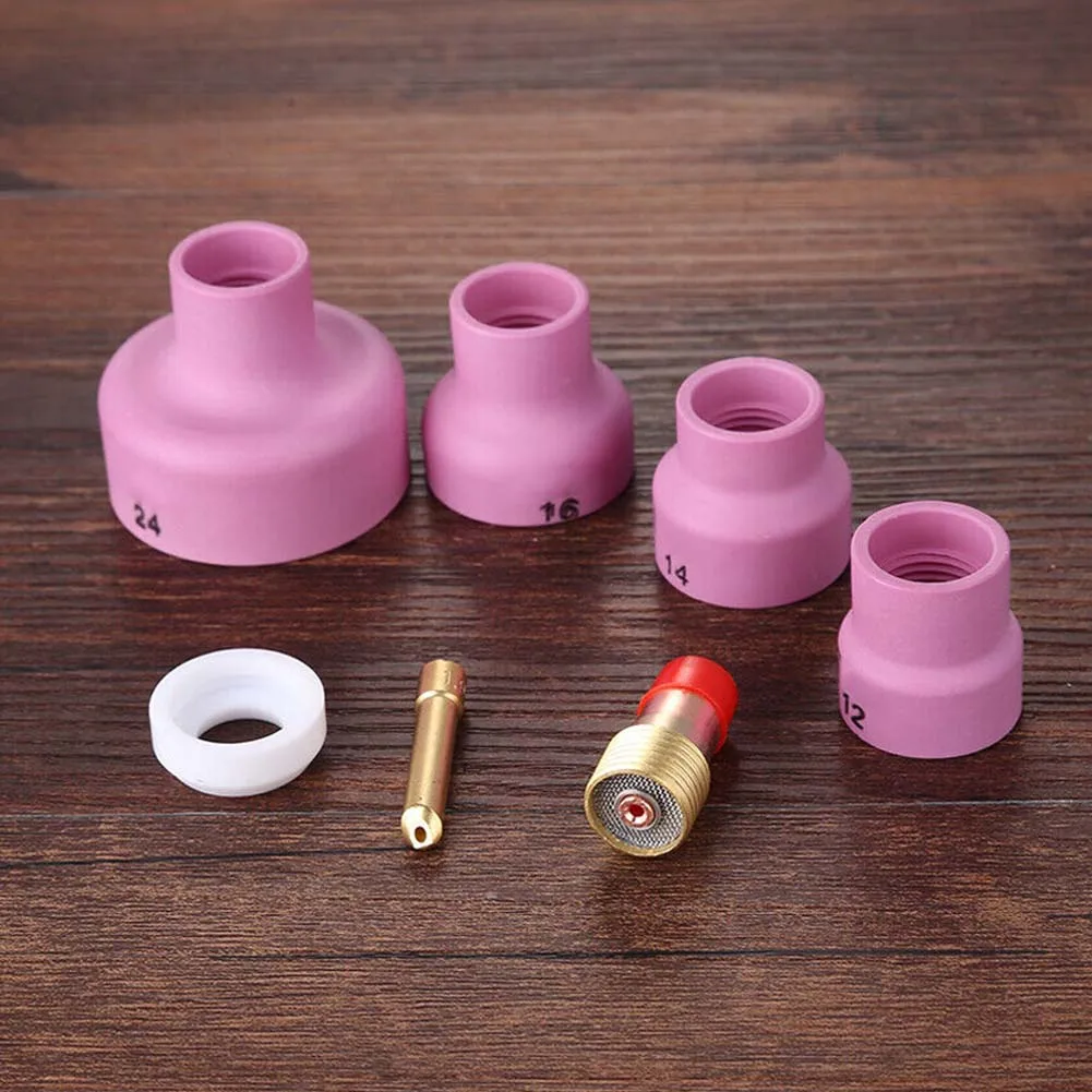 For WP9 20 Welding Alumina Nozzle Cups TIG Nozzle Kits DIY Welding Applications Complete Welding Nozzle Set Consumable