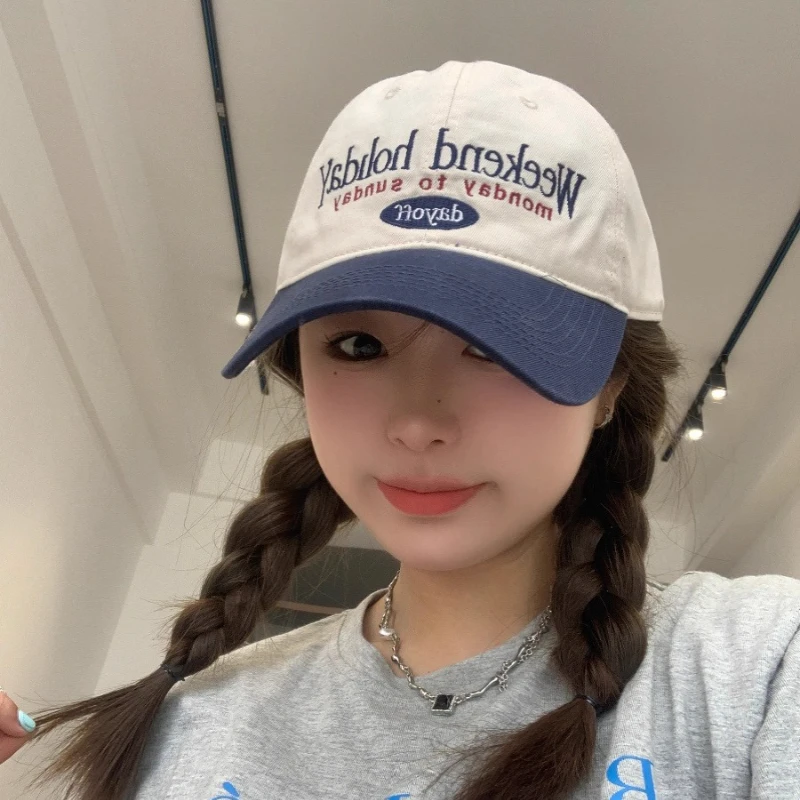 

Contrast Color Baseball Cap Versatile Sunscreen and Shading Hat Breathable Adjustable Hip Hop Gorras Trucker Cotton Cap Dad Hats