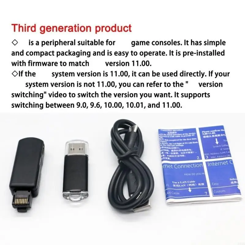 

USB Dongle Adapter with Type-C Cable Tool Modification for PS4 9.0-11.0