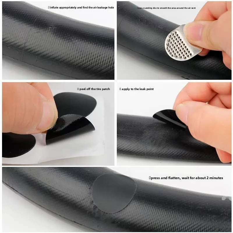 32/12PCS Bicycle Glue-free Tire Patches Tool Quick Repairing Tyre Protection Patch Adhesive Quick Drying Bike Accessories