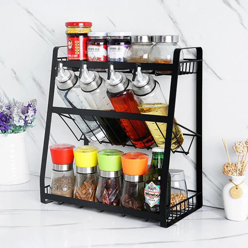 

Kitchen Storage Rack Condiment Shelf Spice Rack Multi-Functional Shelf Household Shelf Housekeeper Storage Organizer Shelf