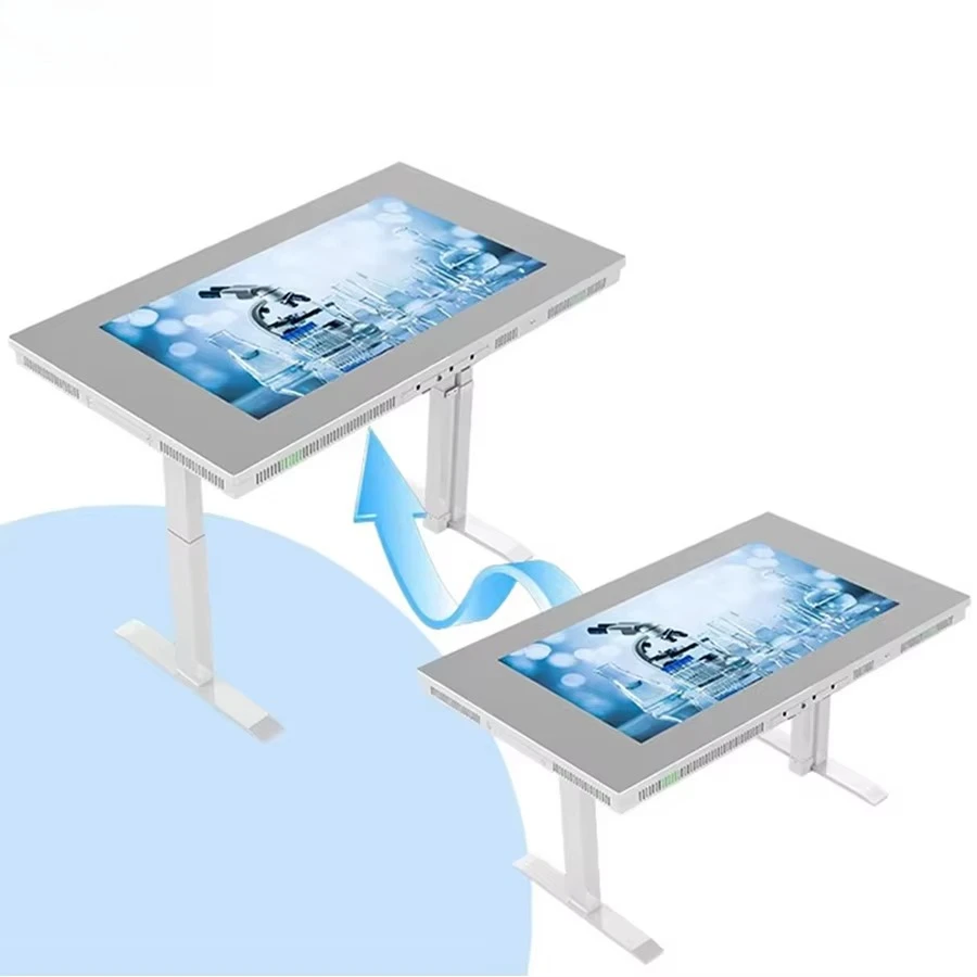 20 Points Smart Interactive Touch Screen Coffee Table With Android 14 4K LCD Display Built-in Stereo Speakers & Stand