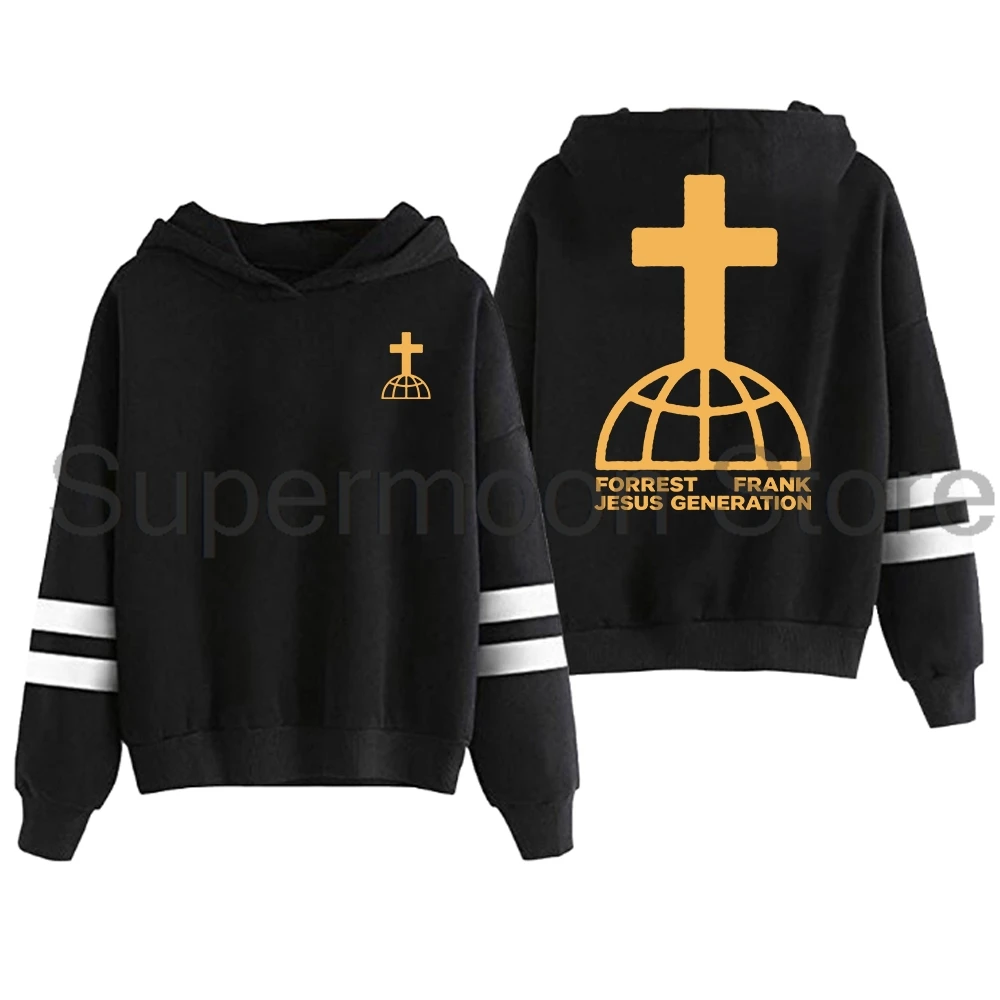 Forrest Frank The Jesus Generation Hoodie Pocketless Parallel Bars Sleeve Streetwear Women Men Hooded Sweatshirt