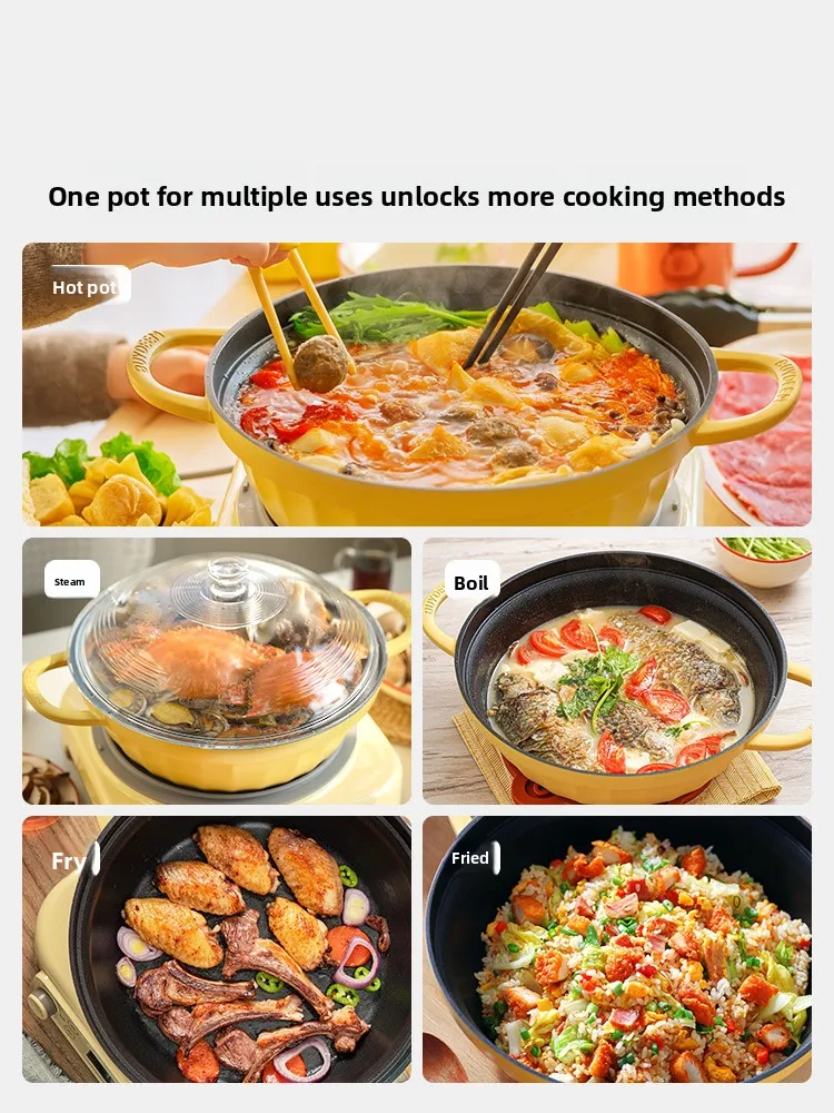 28cm Multi-functional Non-stick Pan, Hot Pot Induction Cooker, Special Home Thickening and Large-capacity Steaming 4