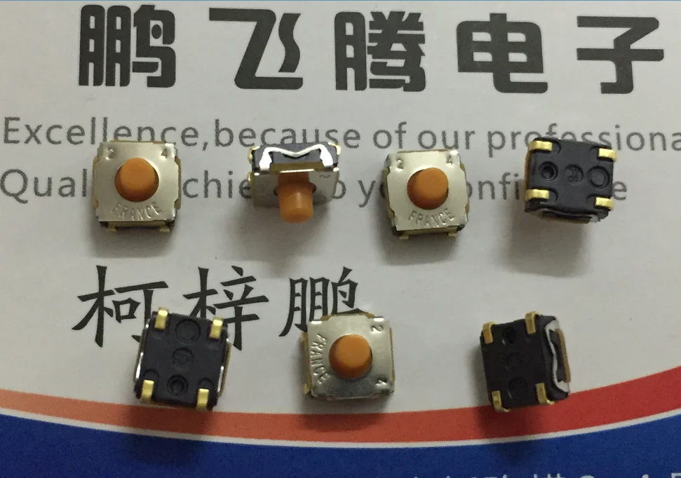 

5PCS/lot KSC443J French C&k Waterproof and Dust Silicone Tact Switch 6*6*5 Patch 4 Foot Button Micro-action Gold-plated Foot