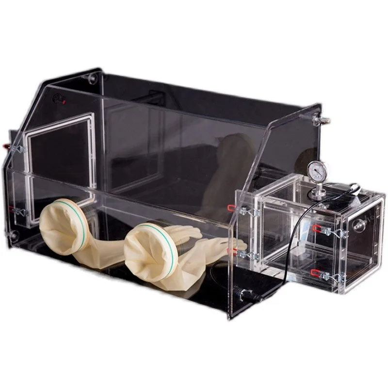 High Transparency Acrylic Vacuum Nitrogen Glove Box Inert  Isolation Dustproof Drying Oven Lab Equipment