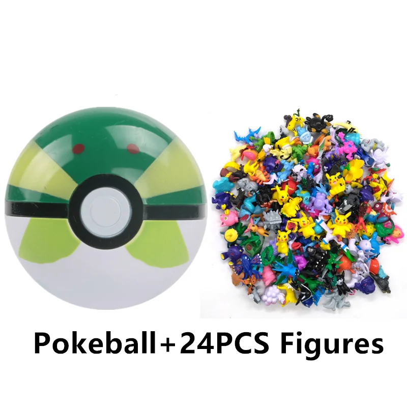 Funny Joy Pokemoning Toys 7Cm Elf Ball 2-3cm Anime Action PokeBall Figures Monster Toy Model Dolls Children Christmas Gift