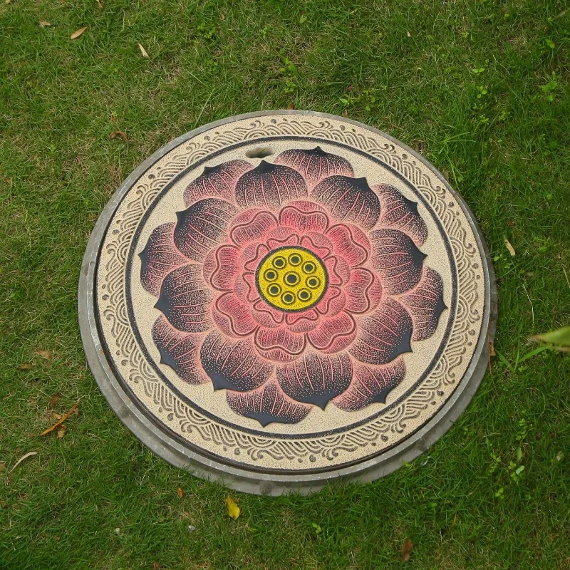 Art manhole cover courtyard decoration cover plate relief park decoration