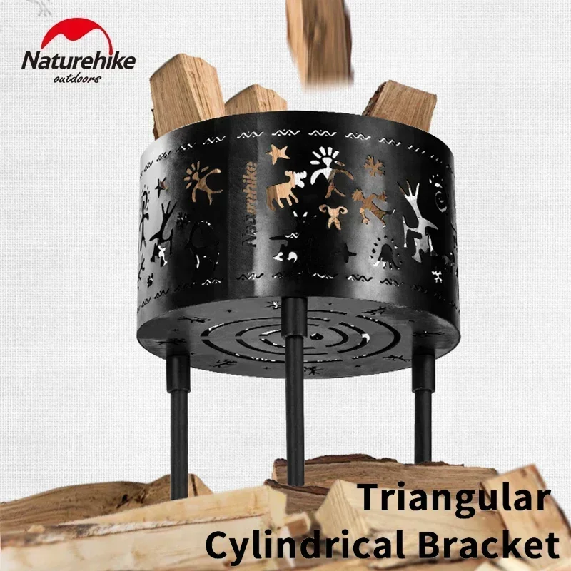 Naturehike Campfire Stand Firewood Stove Burner Fire Wood Heater Bonfire Furnace Brazier Camping Cooking Supplies Iron Portable