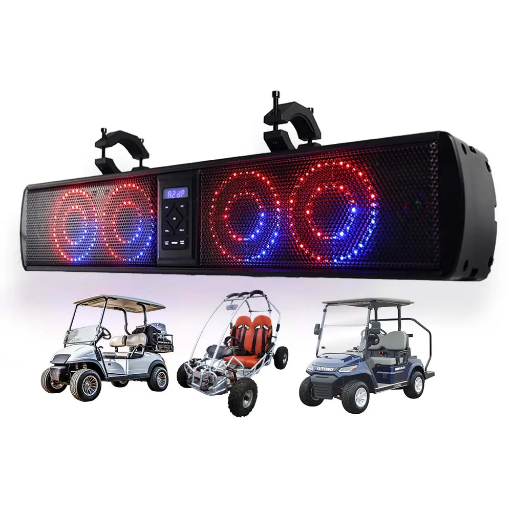 26 "6 مكبر صوت IP65 ATV UTV Sound bar AUX Bt LED صوت السيارة على الطرق الوعرة لسيارات الجولف وعربات المشاهدة معالم المدينة