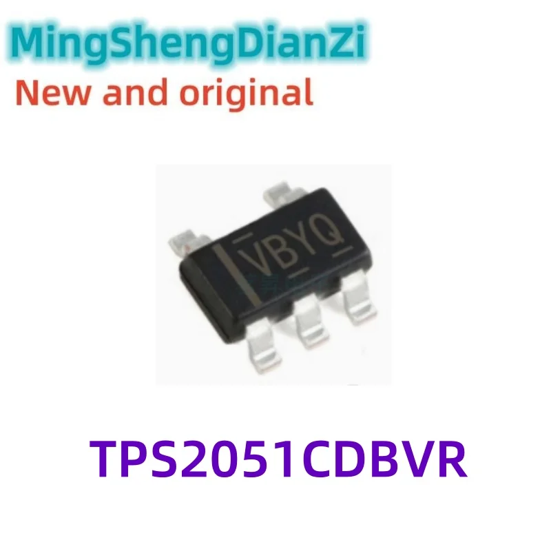 5PCS Brand new TPS2051CDBVR Silkscreen VBYQ SOT23-5 USB power switch chip IC Original stock