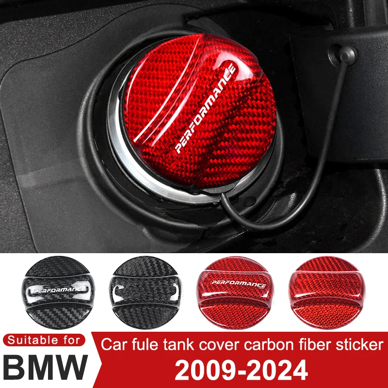 

For BMW 2009-2024 Car Fule Tank Cover Real Carbon Fiber Decorative Sticker Interior Modification Accessories