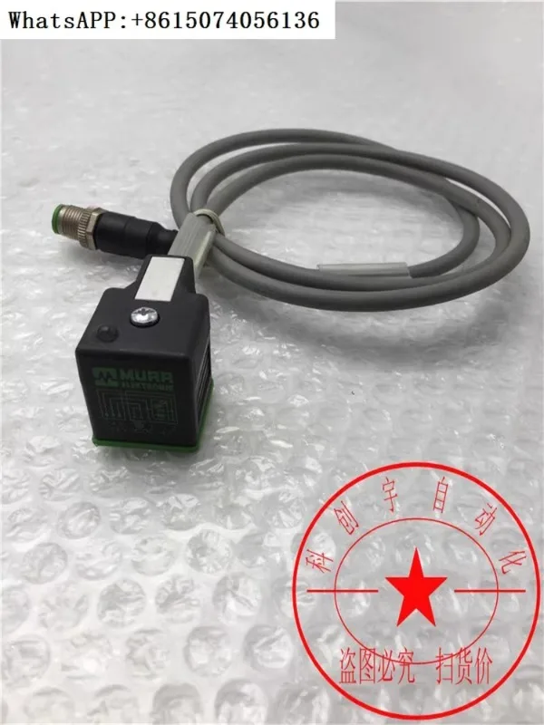 MURR/ Mur 7000 solenoid valve plug 24VAC/DC-4A connecting wire 4 holes with 3 pins.