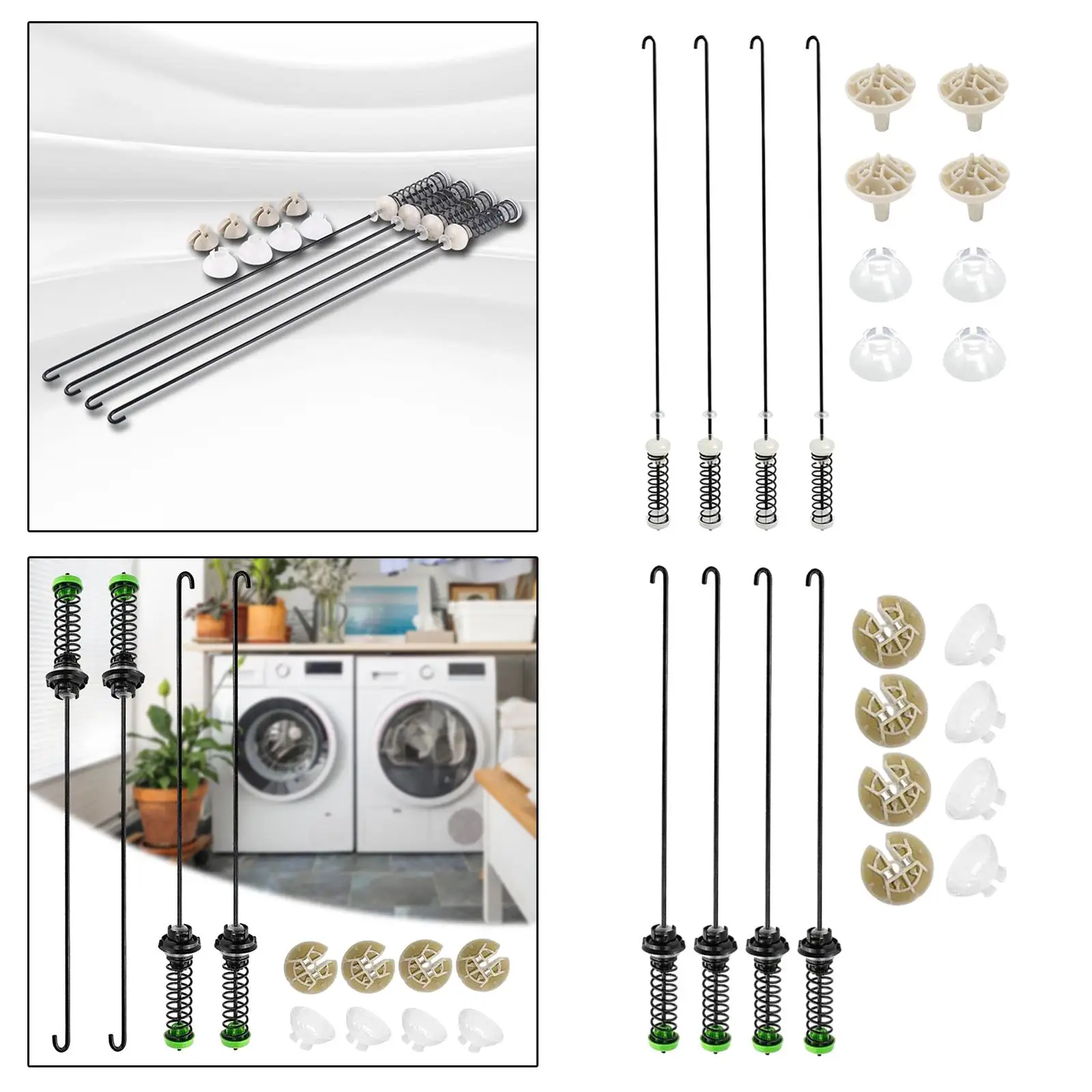 Laundry Washer Suspension Rod Kits Replacements for Hotel Home Bathroom