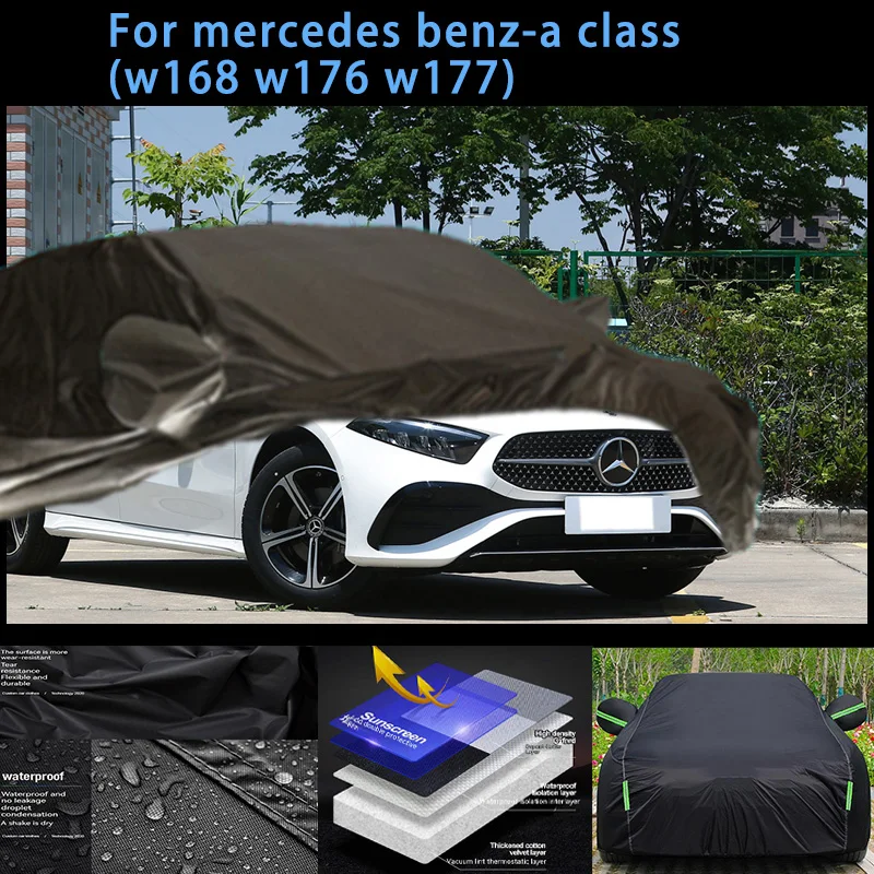 

Для mercebes benz-класса А, наружная защита, полные автомобильные Чехлы, снежный чехол, Солнцезащитный водонепроницаемый пыленепроницаемый внешний автомобильный аксессуар