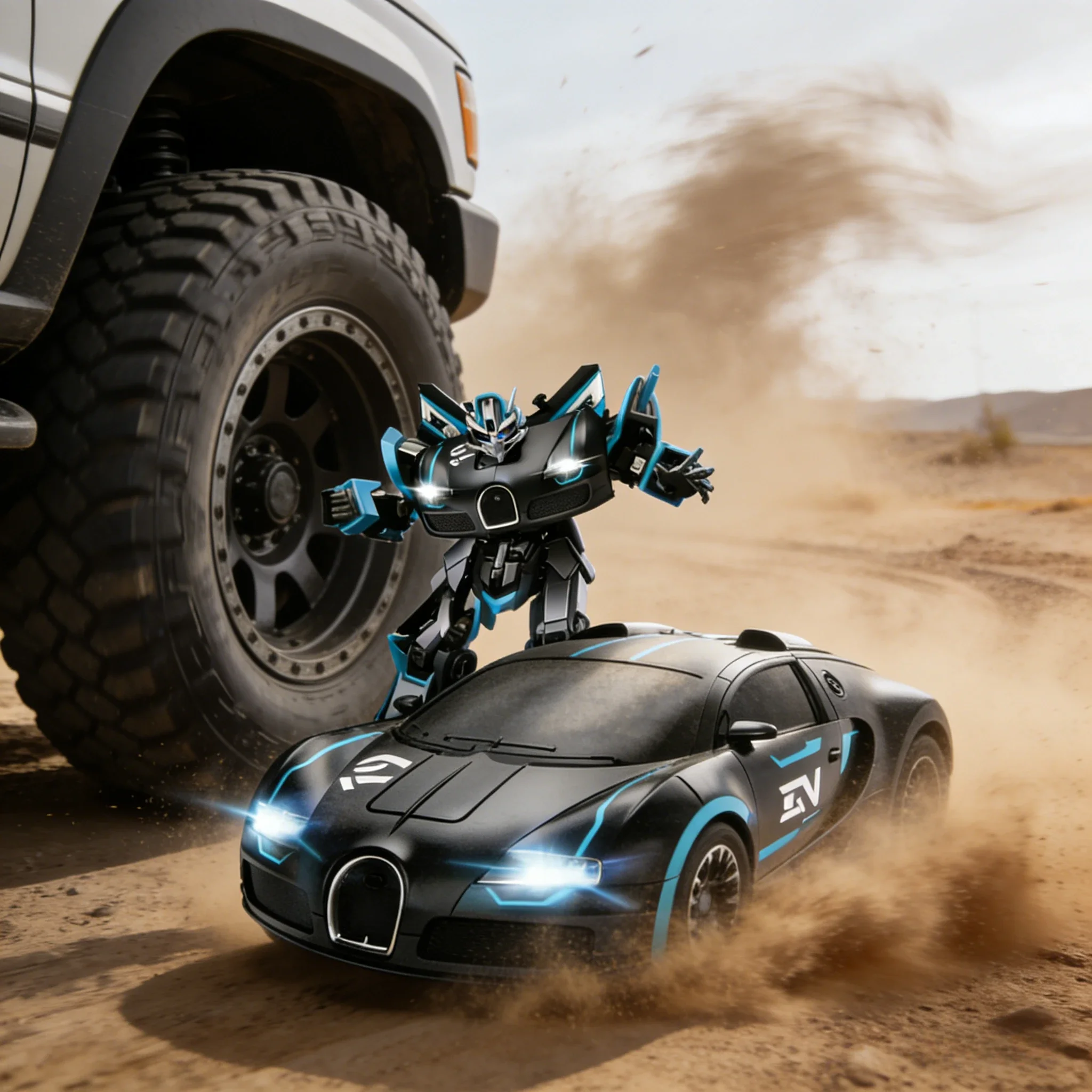 Transform RC Car – Rechargeable Electric Racing Robot | Boys’ girl  Toy Car (Ages 3-6 & 8)