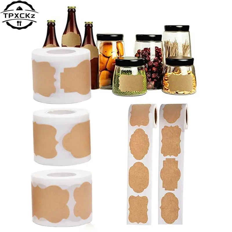 150PCs/Roll Waterproof Self-adhesive Labels Stickers Kitchen Spice Label Jam Jar Bottle Tags Gifts Box Package Label