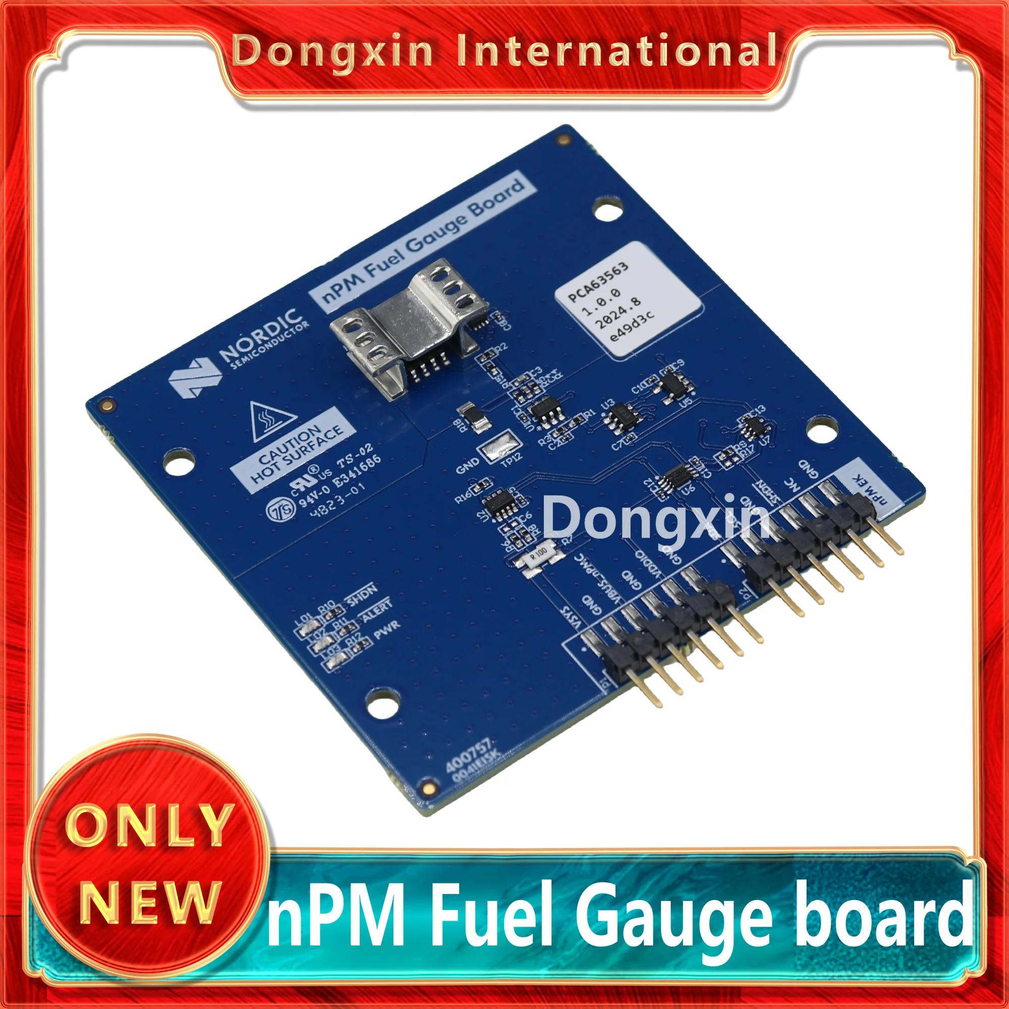 

Nordic nPM Fuel Gauge board; fuel gauge board; semiconductor evaluation kit; hardware tool.