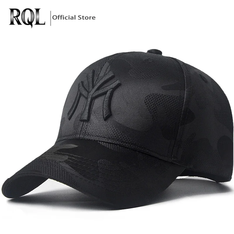 Men\'s Black Baseball Cap Male Summer Low Profile Camouflage Embroidered Logo Cotton  Mountain Snapback Brand Hip Hop Sun Hat