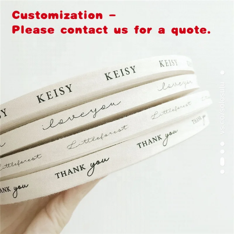 

custom.Custom Printing 1cm Garment Ribbon Nature Cotton Clothing Packaging Wrapping Ribbon Packaging Webbing